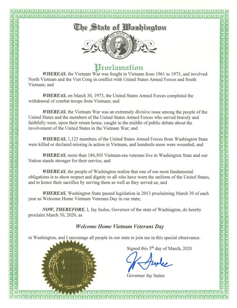 Washington Proclamation (2020)